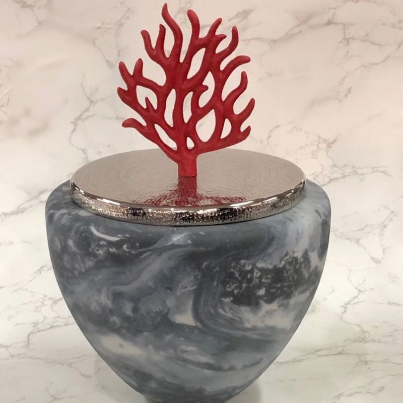 DECORATIVE CENTER PC W/CORAL KNOB