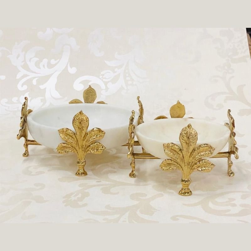 PALM LEAF SERVING BOWL